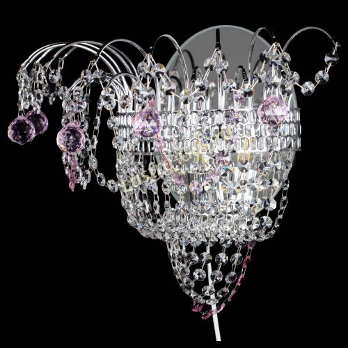 Бра Агата №3 розовая в Саратове Гусь Хрустальный