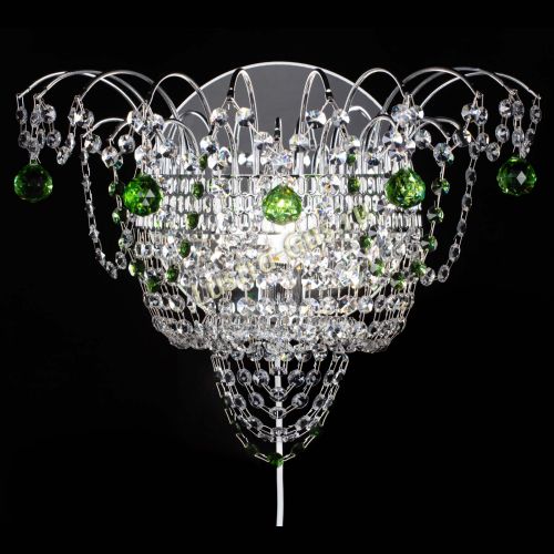 Бра Агата №3 зеленая в Саратове Гусь Хрустальный