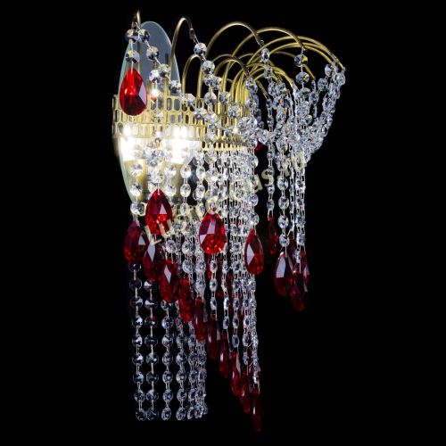 Бра Агата №4 под бронзу Красная в Саратове Гусь Хрустальный