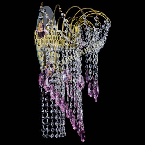 Бра Агата №4 под бронзу Розовая в Саратове Гусь Хрустальный