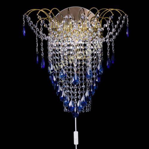 Бра Агата №4 под бронзу Синяя в Саратове Гусь Хрустальный