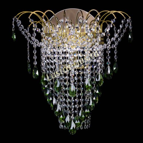 Бра Агата №4 под бронзу Зеленая в Саратове Гусь Хрустальный