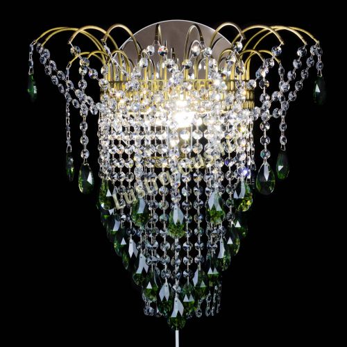 Бра Агата №4 под бронзу Зеленая в Саратове Гусь Хрустальный