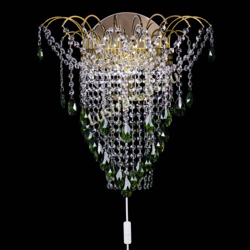 Бра Агата №4 под бронзу Зеленая в Саратове Гусь Хрустальный