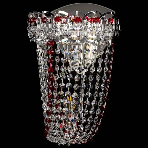 Бра Астра ажур №2 красная в Саратове Гусь Хрустальный