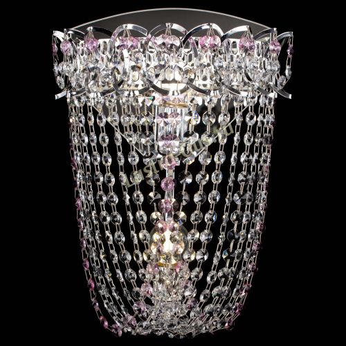 Бра Астра ажур №2 розовая в Саратове Гусь Хрустальный