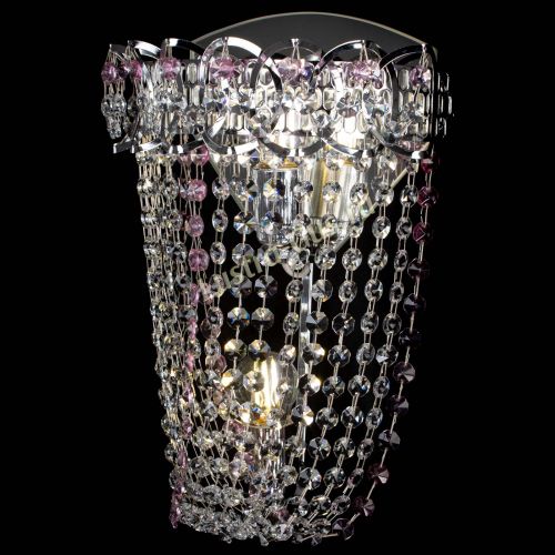 Бра Астра ажур №2 розовая в Саратове Гусь Хрустальный