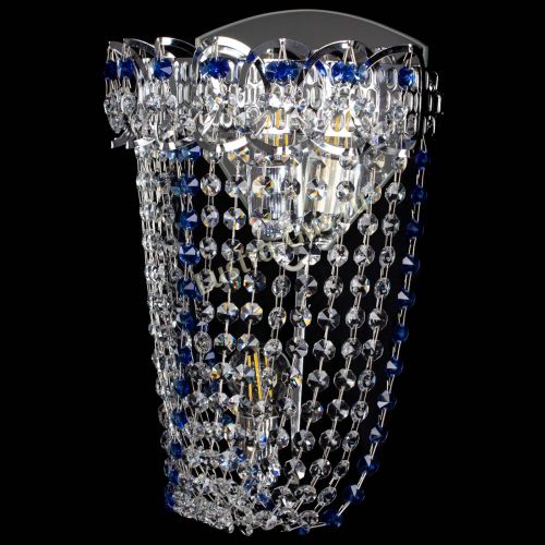 Бра Астра ажур №2 синяя в Саратове Гусь Хрустальный