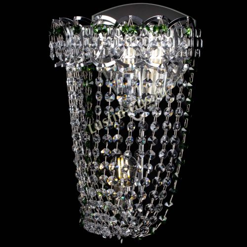 Бра Астра ажур №2 зеленая в Саратове Гусь Хрустальный