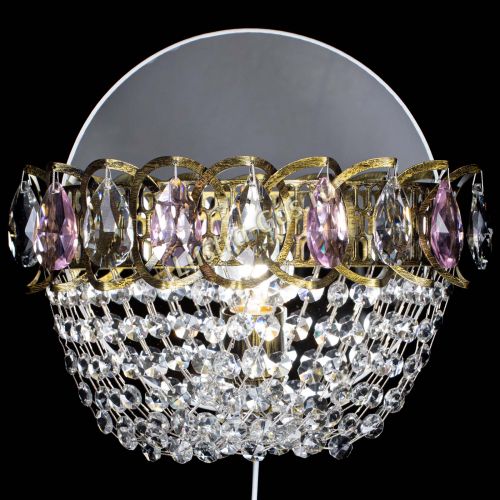 Бра Астра ажур под бронзу розовая в Саратове Гусь Хрустальный