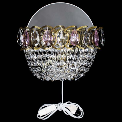 Бра Астра ажур под бронзу розовая в Саратове Гусь Хрустальный