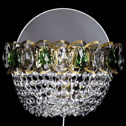 Бра Астра ажур под бронзу зеленая в Саратове Гусь Хрустальный