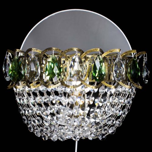 Бра Астра ажур под бронзу зеленая в Саратове Гусь Хрустальный