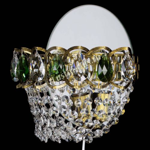 Бра Астра ажур под бронзу зеленая в Саратове Гусь Хрустальный