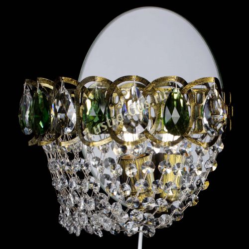 Бра Астра ажур под бронзу зеленая в Саратове Гусь Хрустальный