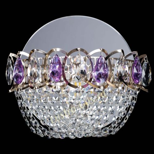 Бра Астра ажур фиолетовая в Саратове Гусь Хрустальный