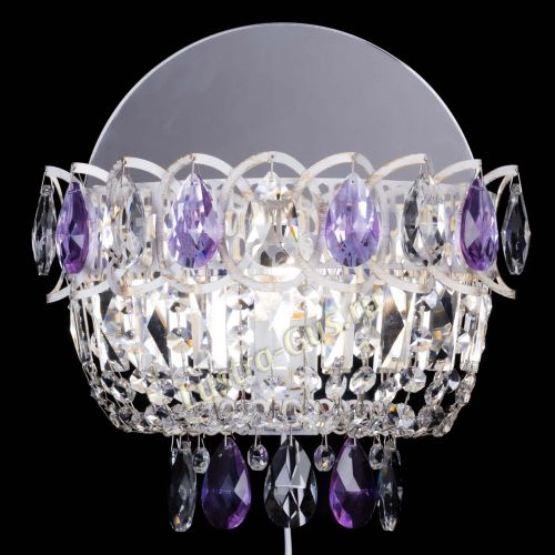 Бра Астра Фиолетовая белая в Саратове Гусь Хрустальный