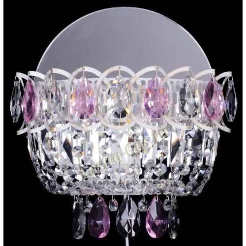 Бра Астра Розовая белая в Саратове Гусь Хрустальный