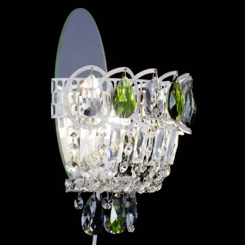 Бра Астра Зеленая белая в Саратове Гусь Хрустальный