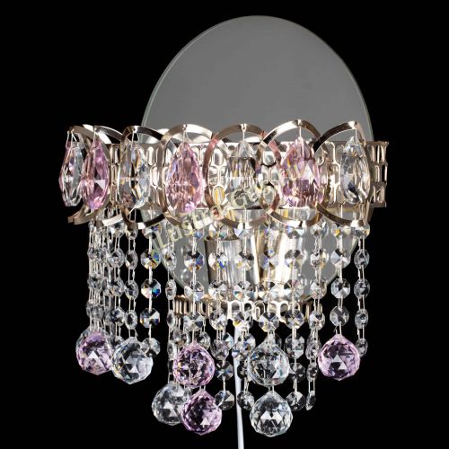 Бра Астра Капель шар 30 Розовая в Саратове Гусь Хрустальный