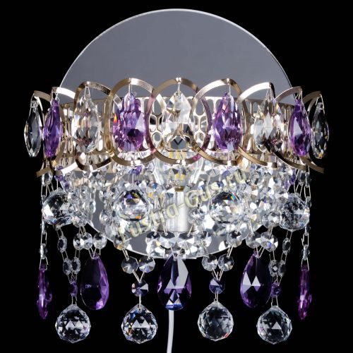 Бра Астра Паутинка фиолетовая в Саратове Гусь Хрустальный