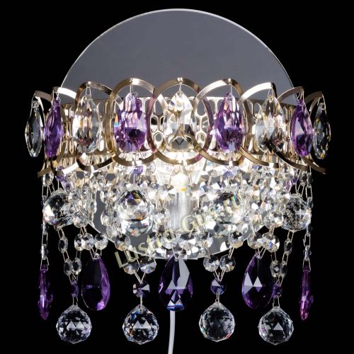 Бра Астра Паутинка фиолетовая в Саратове Гусь Хрустальный