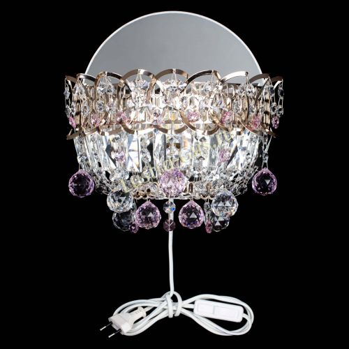 Бра Астра пластинка шар Розовая в Саратове Гусь Хрустальный