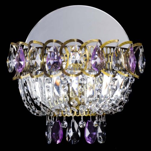 Бра Астра Фиолетовая под бронзу в Саратове Гусь Хрустальный