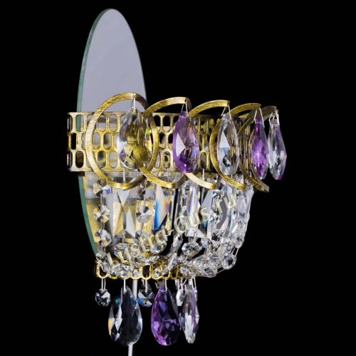 Бра Астра Фиолетовая под бронзу в Саратове Гусь Хрустальный