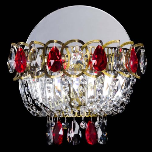 Бра Астра Красная под бронзу в Саратове Гусь Хрустальный