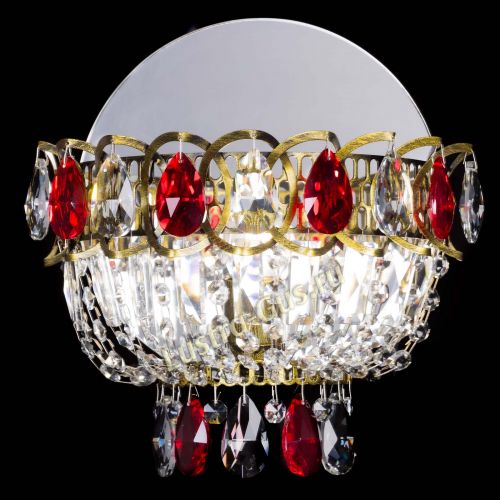 Бра Астра Красная под бронзу в Саратове Гусь Хрустальный