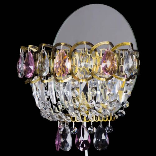 Бра Астра Розовая под бронзу в Саратове Гусь Хрустальный