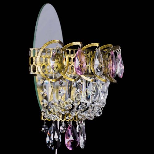 Бра Астра Розовая под бронзу в Саратове Гусь Хрустальный