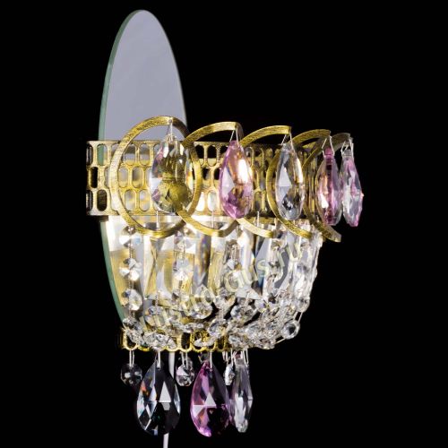 Бра Астра Розовая под бронзу в Саратове Гусь Хрустальный