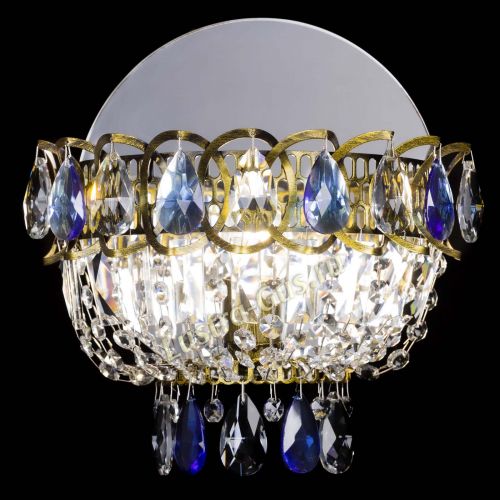 Бра Астра Синяя под бронзу в Саратове Гусь Хрустальный