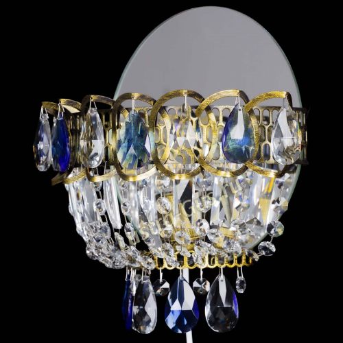 Бра Астра Синяя под бронзу в Саратове Гусь Хрустальный