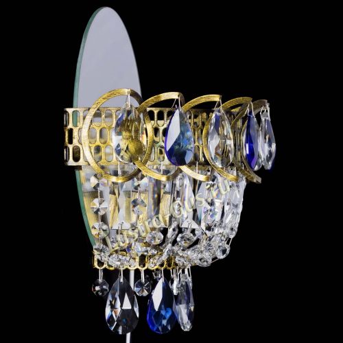 Бра Астра Синяя под бронзу в Саратове Гусь Хрустальный