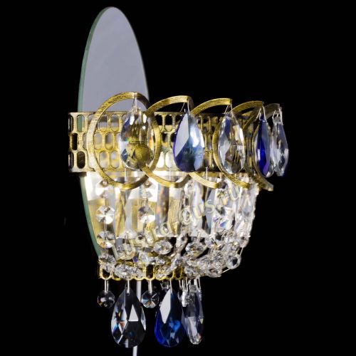 Бра Астра Синяя под бронзу в Саратове Гусь Хрустальный