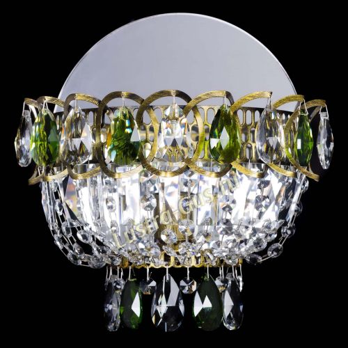 Бра Астра Зеленая под бронзу в Саратове Гусь Хрустальный