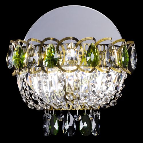 Бра Астра Зеленая под бронзу в Саратове Гусь Хрустальный