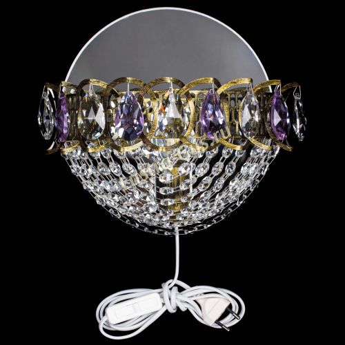 Бра Астра Сетка под бронзу Фиолетовая в Саратове Гусь Хрустальный