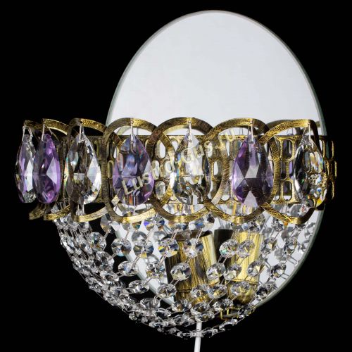 Бра Астра Сетка под бронзу Фиолетовая в Саратове Гусь Хрустальный