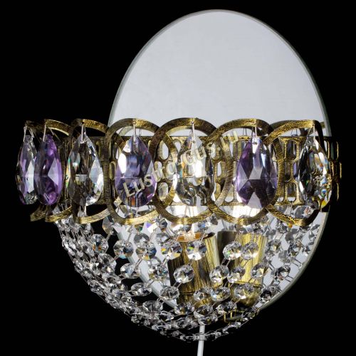 Бра Астра Сетка под бронзу Фиолетовая в Саратове Гусь Хрустальный