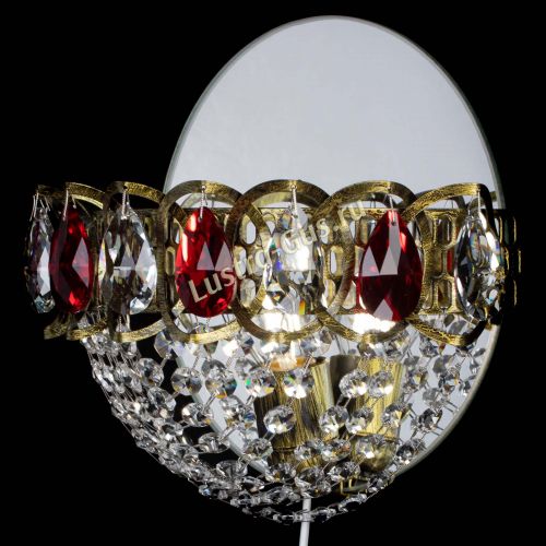 Бра Астра Сетка под бронзу Красная в Саратове Гусь Хрустальный