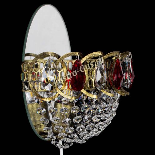 Бра Астра Сетка под бронзу Красная в Саратове Гусь Хрустальный