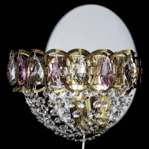 Бра Астра Сетка под бронзу Розовая в Саратове Гусь Хрустальный