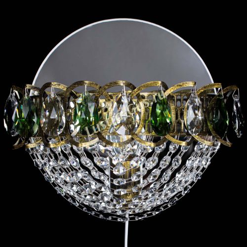 Бра Астра Сетка под бронзу Зеленая в Саратове Гусь Хрустальный