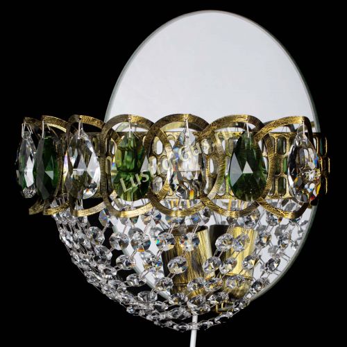 Бра Астра Сетка под бронзу Зеленая в Саратове Гусь Хрустальный