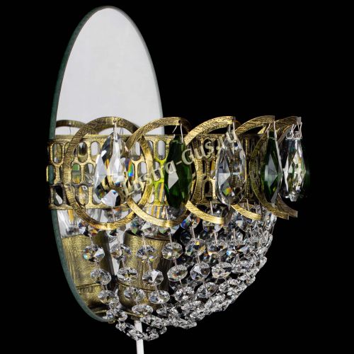 Бра Астра Сетка под бронзу Зеленая в Саратове Гусь Хрустальный