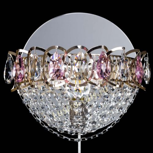 Бра Астра Сетка розовая в Саратове Гусь Хрустальный